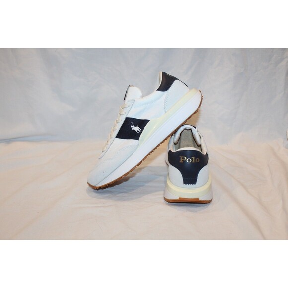 Polo Ralph Lauren Men\'s Train 89 Athletic Sneakers Suede Nylon White NEW SZ 7.5 main image 5